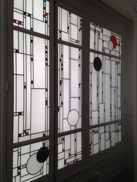 10 ArtDéco. Création vitraux. Salon Particulier Paris VIIème