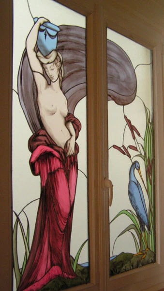 16 Contemporain Création vitraux. Salle de Bain Particulier Paris XIIème