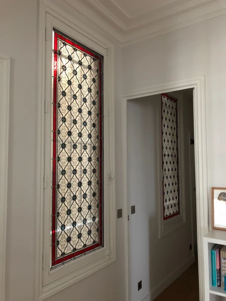 7 VC Création vitraux. Particulier Entrée Paris Vème